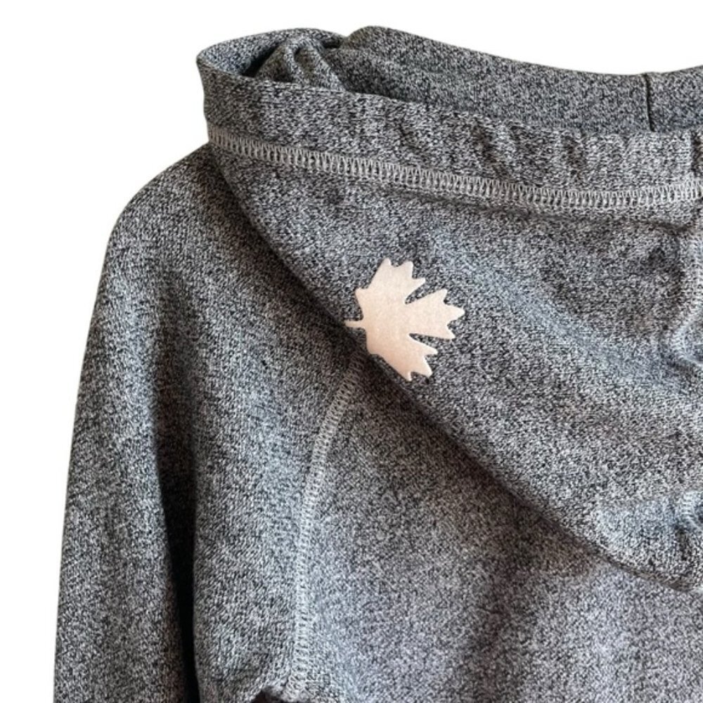Roots Zip Up Hoodie XS Gray Salt Pepper Canada - Picture 7 of 13
